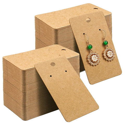 Black kraft earring cards 9cm x 5cm x 50 pieces