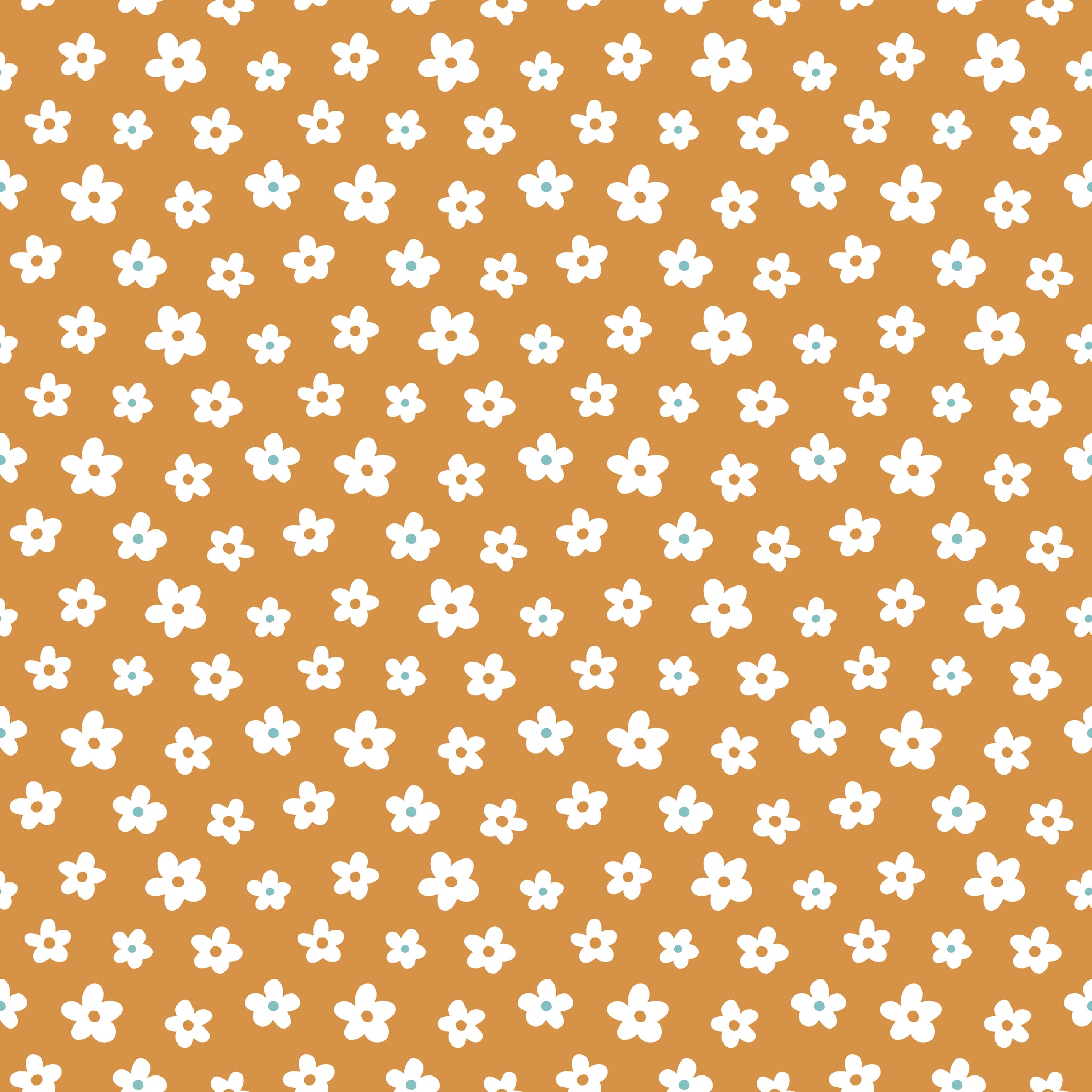 Mustard & white flowers