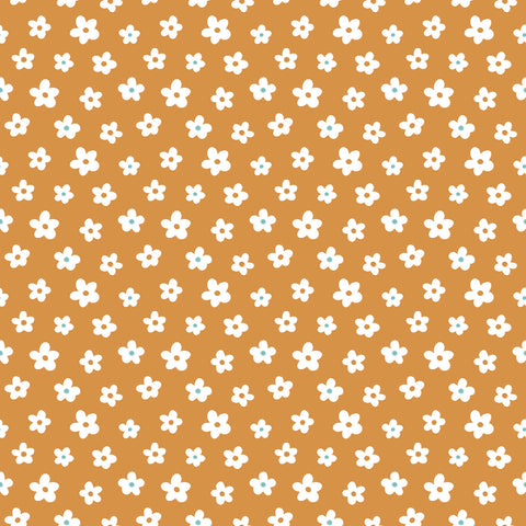 Mustard & white flowers