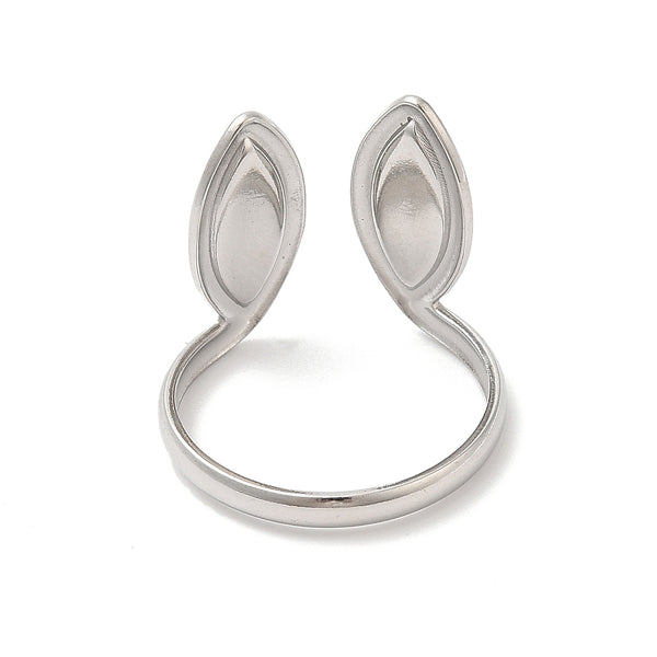 Stainless steel plated Bunny ear rings x 2 pieces