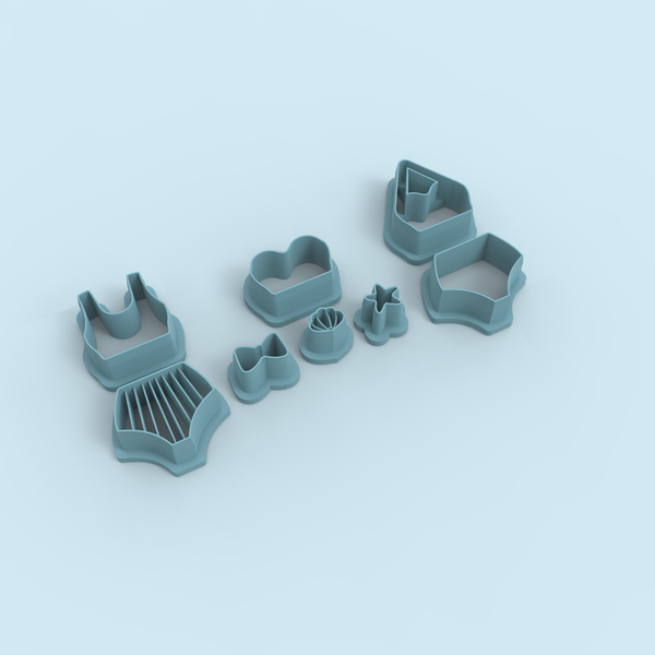 Retro Swimmer costume cutter set