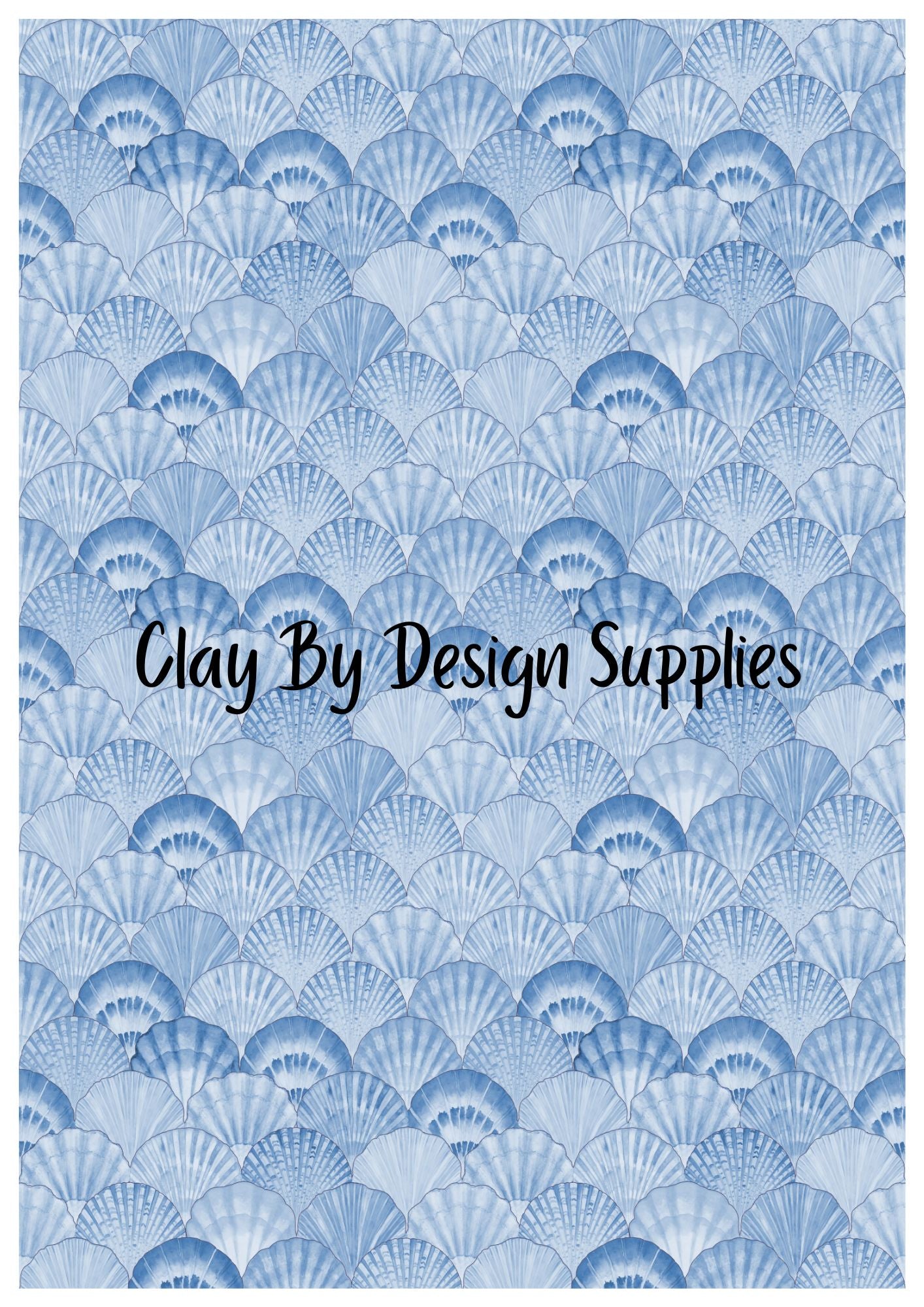 Blue shells pattern Image transfer paper – Clay By Design Aus