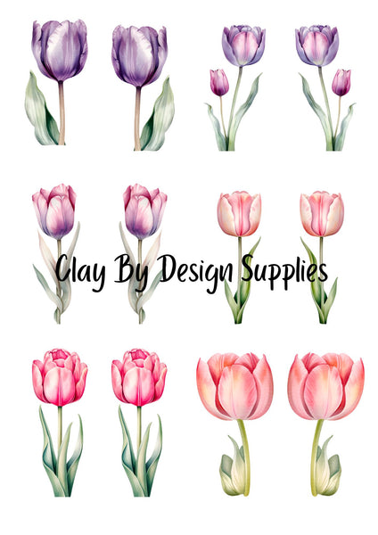 Tulips Image transfer paper