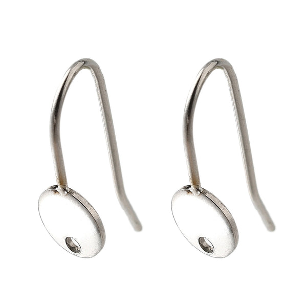 Stainless steel round hooks  x 6 pieces