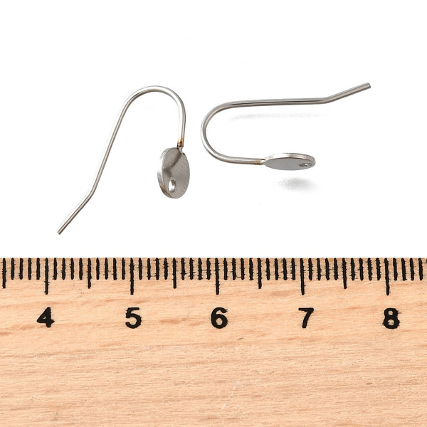 Stainless steel round hooks  x 6 pieces