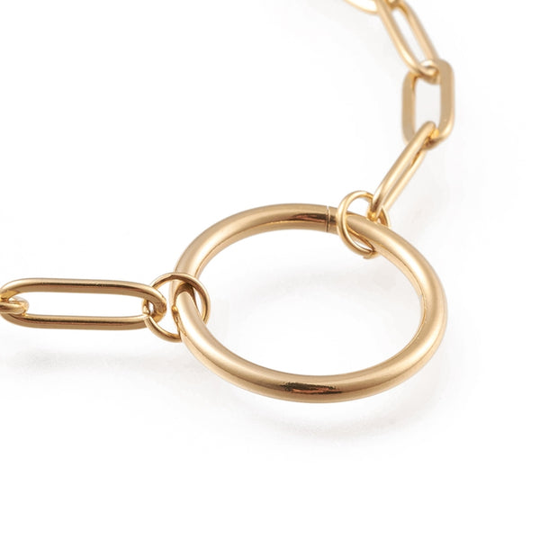 Gold stainless steel plated bracelet x 1