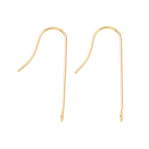 18K gold plated long hook tops x 20 pieces