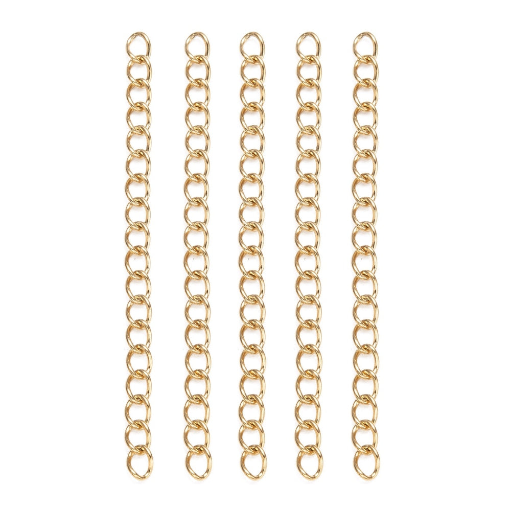 Genuine 18K gold plated stainless steel chain extender  x 10 pieces