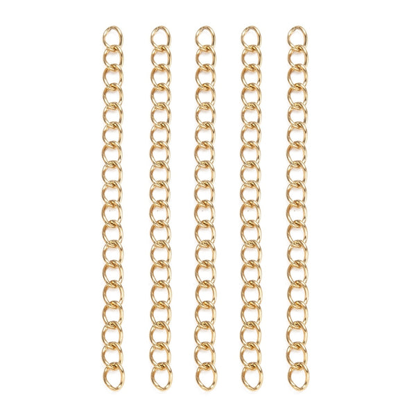 Genuine 18K gold plated stainless steel chain extender  x 10 pieces