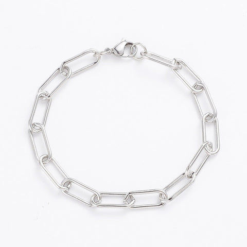 Stainless steel plated bracelet large links  x 1