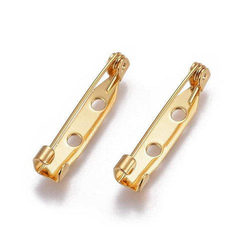 Genuine 18K gold plated 2.5cm stainless steel Brooch x 8 pieces