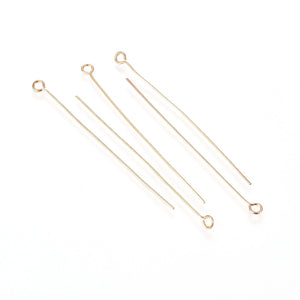 5cm eye pins, gold plated stainless steel  - 10 x pieces
