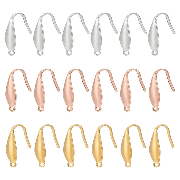 Bulk pack 3 colours stainless steel hooks x 18 pieces