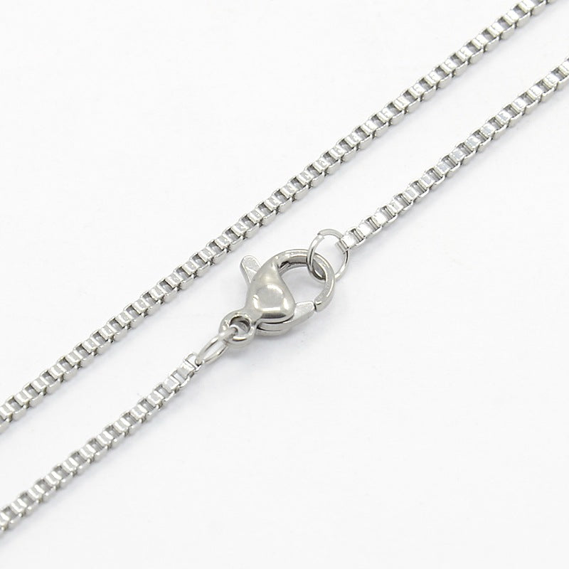 45cm box stainless steel necklace  x 1 piece