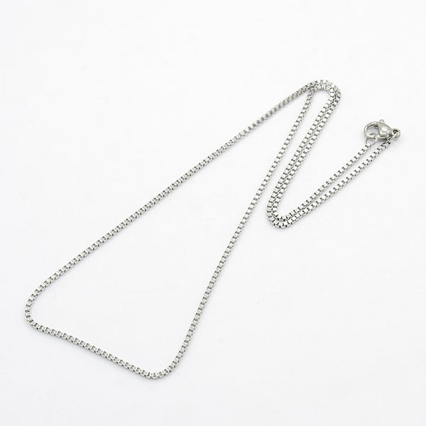 45cm box stainless steel necklace  x 1 piece