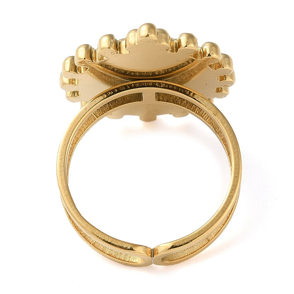 Oval Framed 304 stainless steel bezel rings x 1 piece