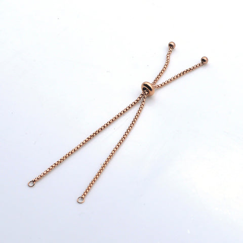 2mm Rose Gold stainless steel open ended bracelet x 1 piece