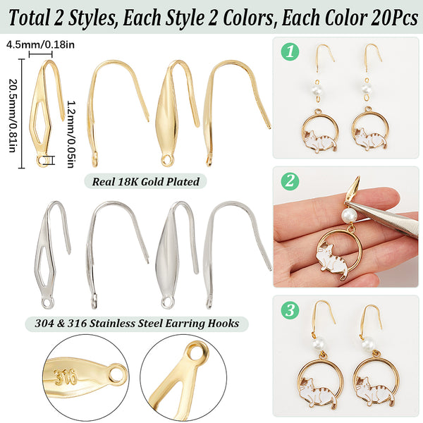 Bulk mix pack earring hooks