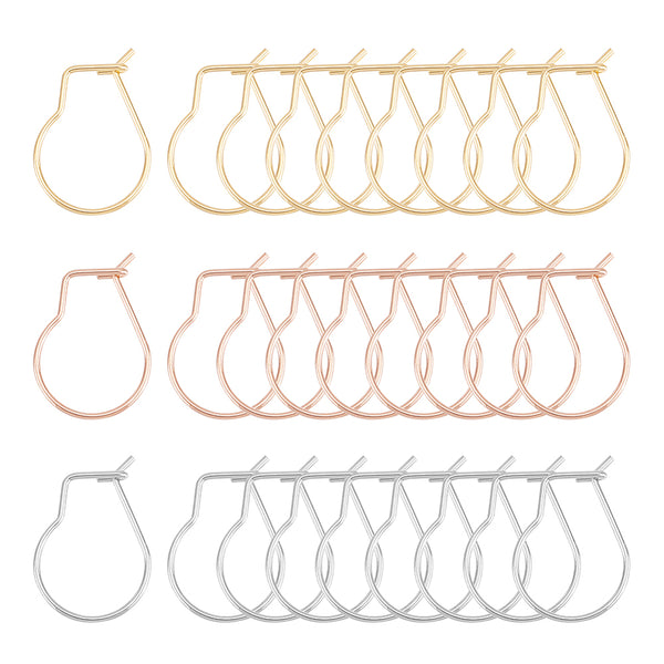 Bulk pack 3 colours stainless steel kidney hoops x 60 pieces