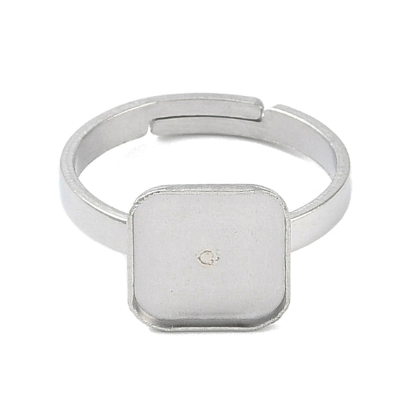 Square bezel 304 stainless steel rings x 1 piece
