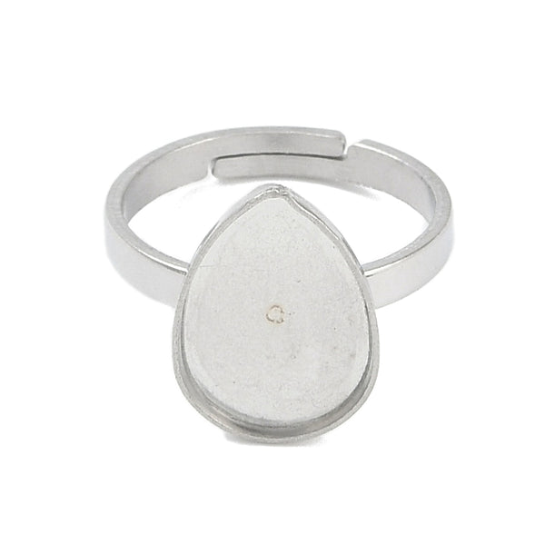 Tear drop bezel 304 stainless steel rings x 1 piece