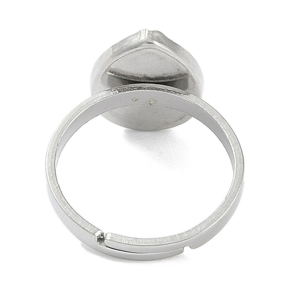 Tear drop bezel 304 stainless steel rings x 1 piece