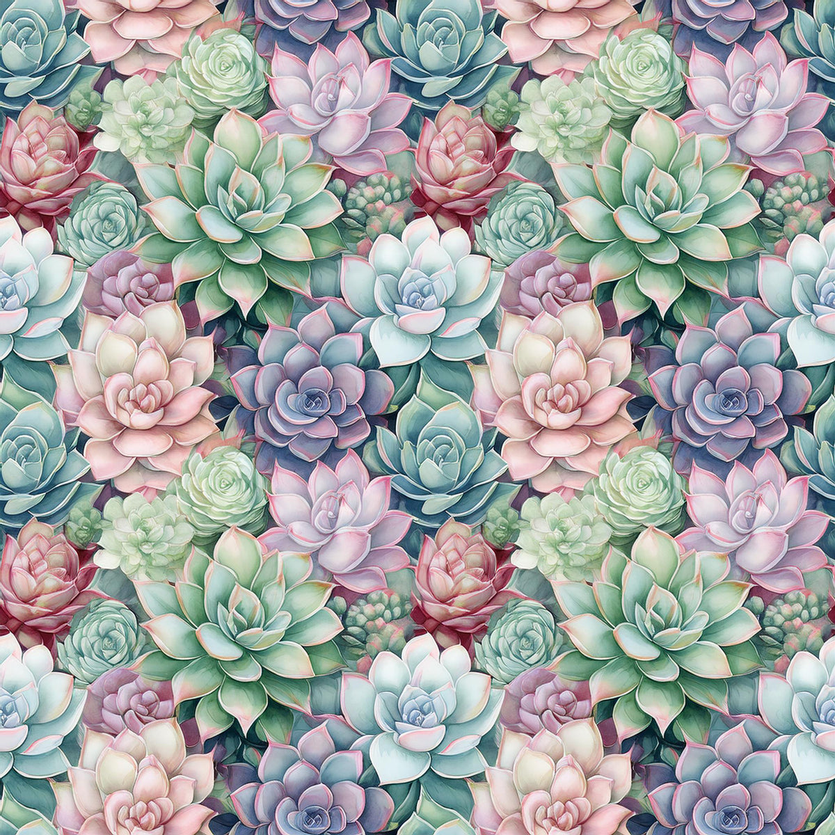 Succulents pattern Image transfer paper Style – Clay By Design Aus