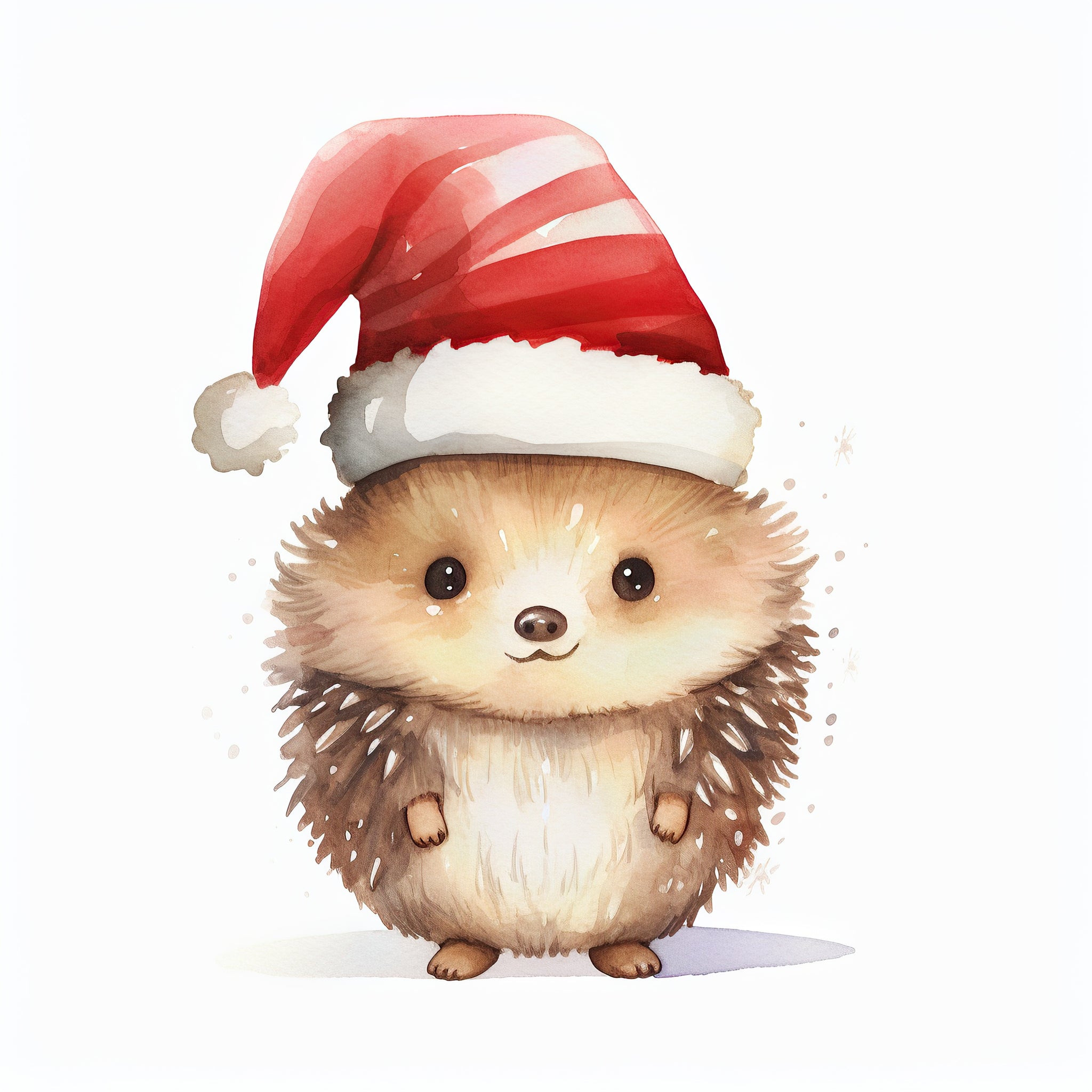 Woodland Hedgehog Christmas water transfer