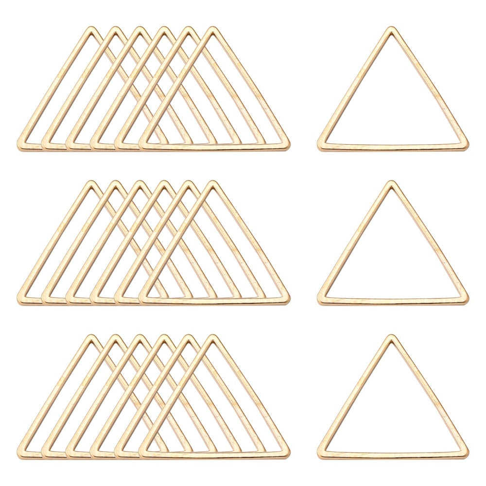 Gold plated triangle charm x 8 pieces