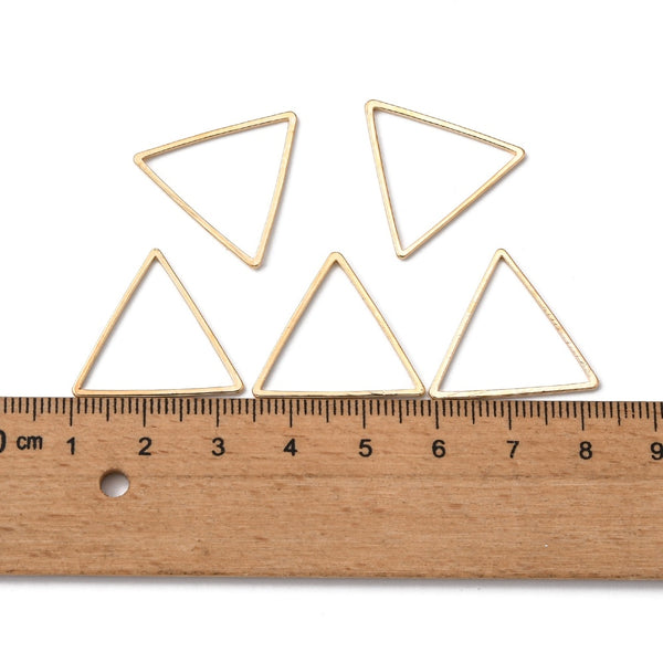 Gold plated triangle charm x 8 pieces