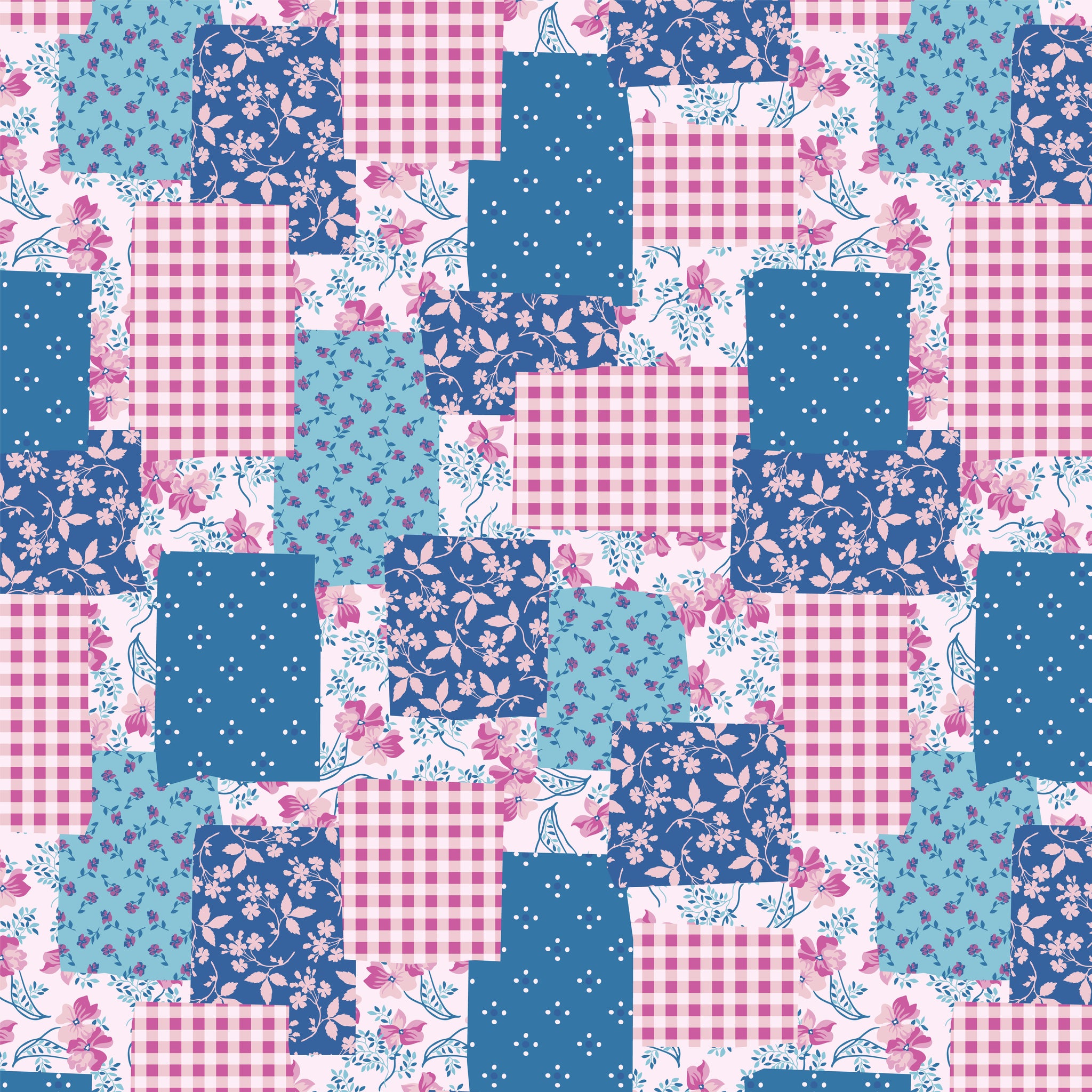Vintage patchwork pattern water transfer style 5