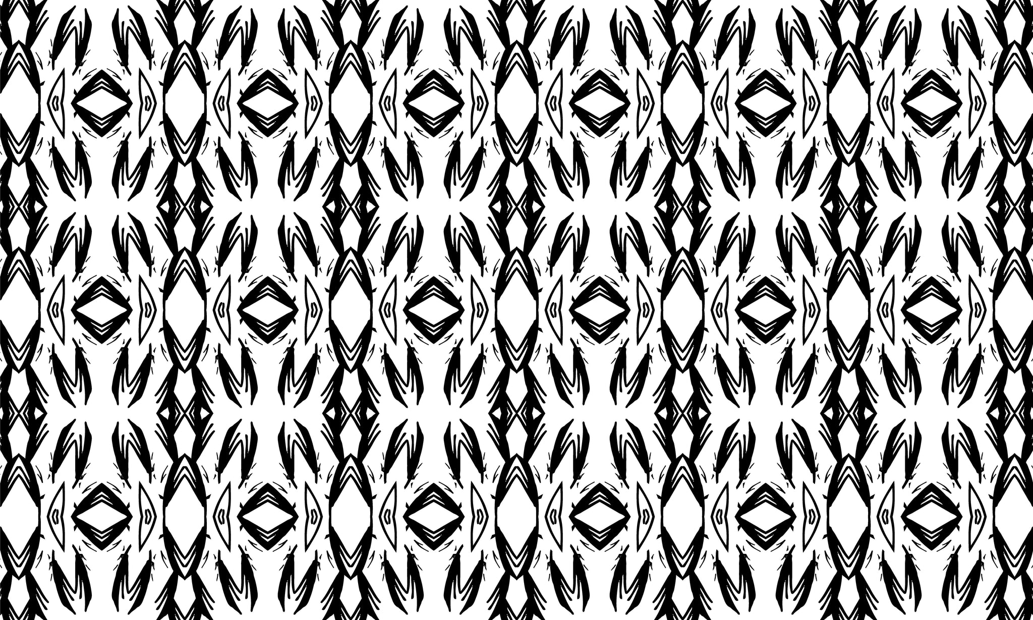 Tribal black and white transfer paper - design 2