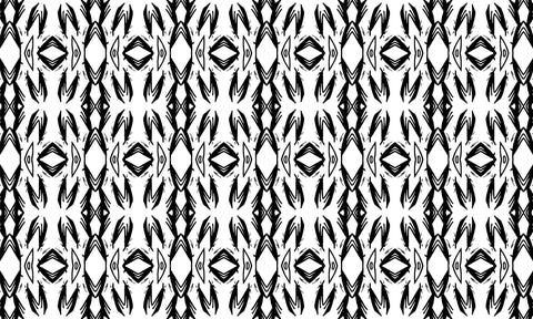 Tribal black and white transfer paper - design 2