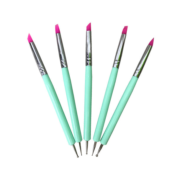 Mint & pink double ended polymer clay tools x pack of 5
