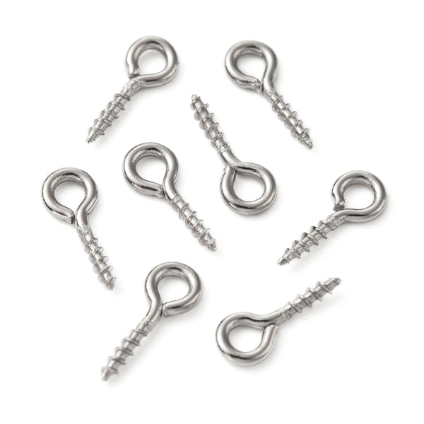 Stainless steel screw in eye pins 20 x pieces