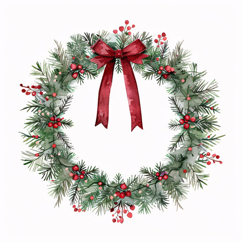 Christmas wreath trinket dish paper style 3