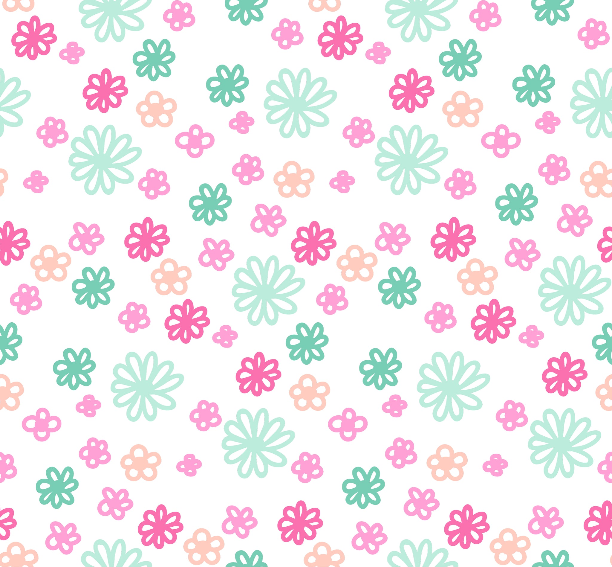 Bright Flowers water transfer paper