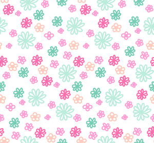 Bright Flowers water transfer paper