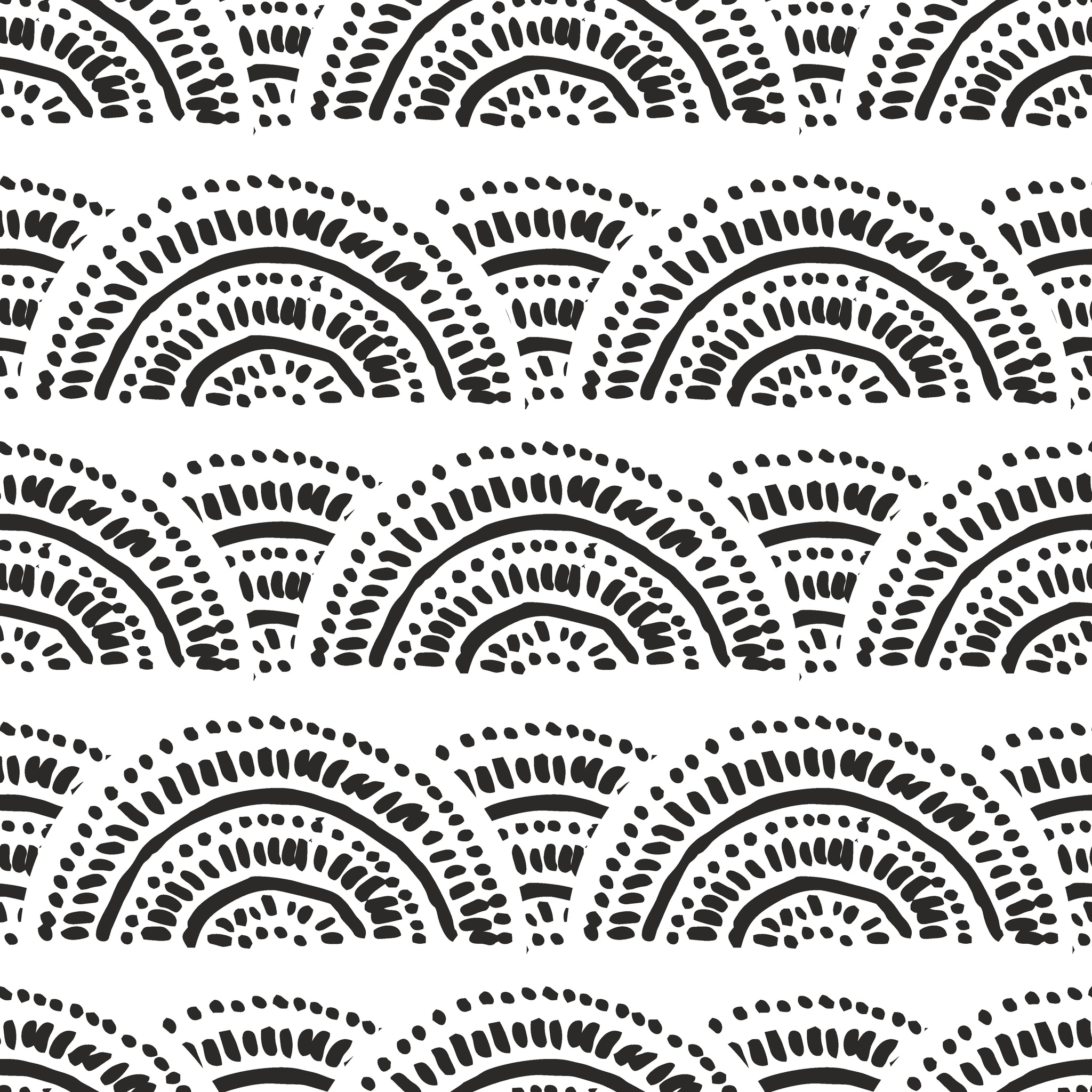 Black and white boho arch lines water transfer paper