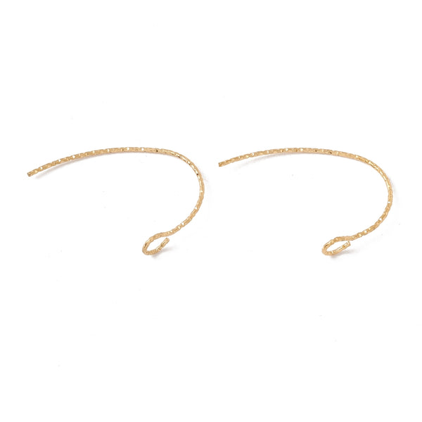 Etched Gold plated stainless steel hooks 2.5cm x 1.6cm x 10 pieces (5 pairs)