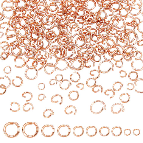 Rose Gold STAINLESS STEEL jump rings bulk mix lot 250 pieces