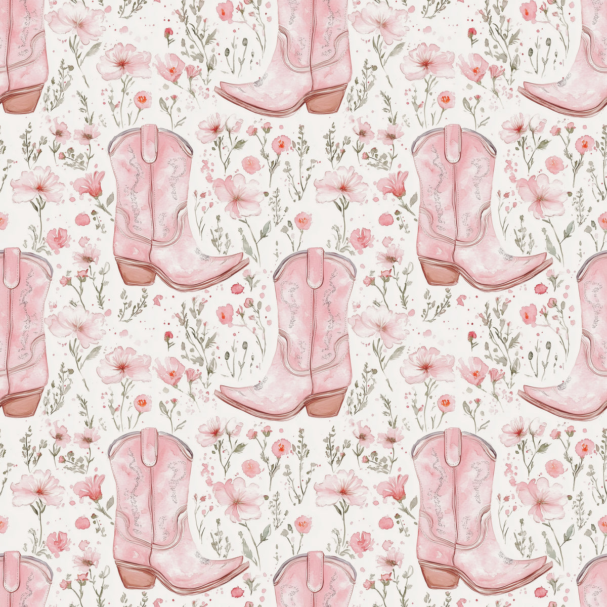 Cowgirl boots pattern Image transfer paper #16 – Clay By Design Aus