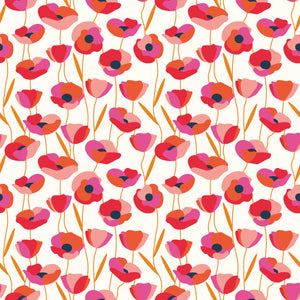 Style 2 - Red Poppy flower water transfer papers x 1