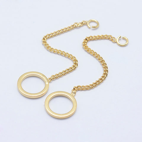 Genuine 18k gold plated single loop charms x 4 pieces