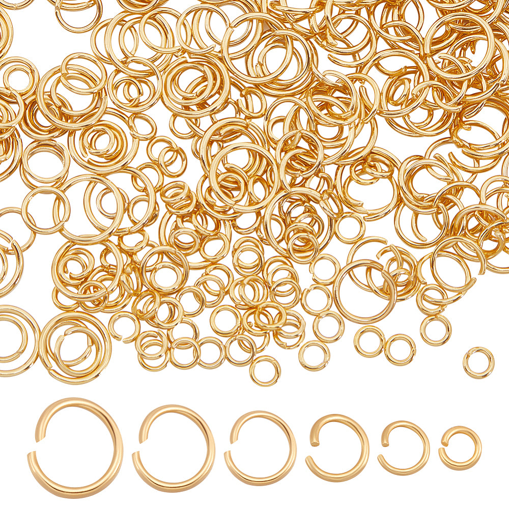 Bulk pack jump rings - 6 sizes, 9mm, 8mm, 7mm, 6mm 5mm & 4mm - 600 pieces