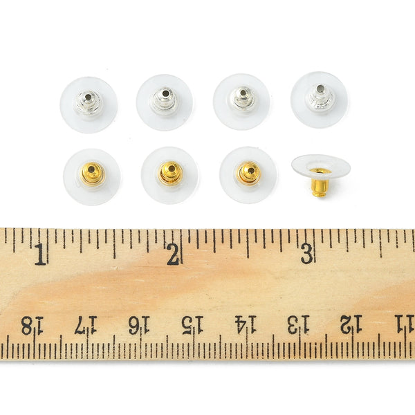 Mixed pack comfort earring backs x 100 pieces (50 of ea colour)