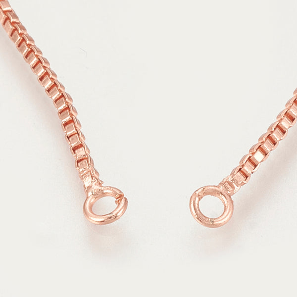 Rose Gold plated open ended slider necklace with diamantes x 1 piece