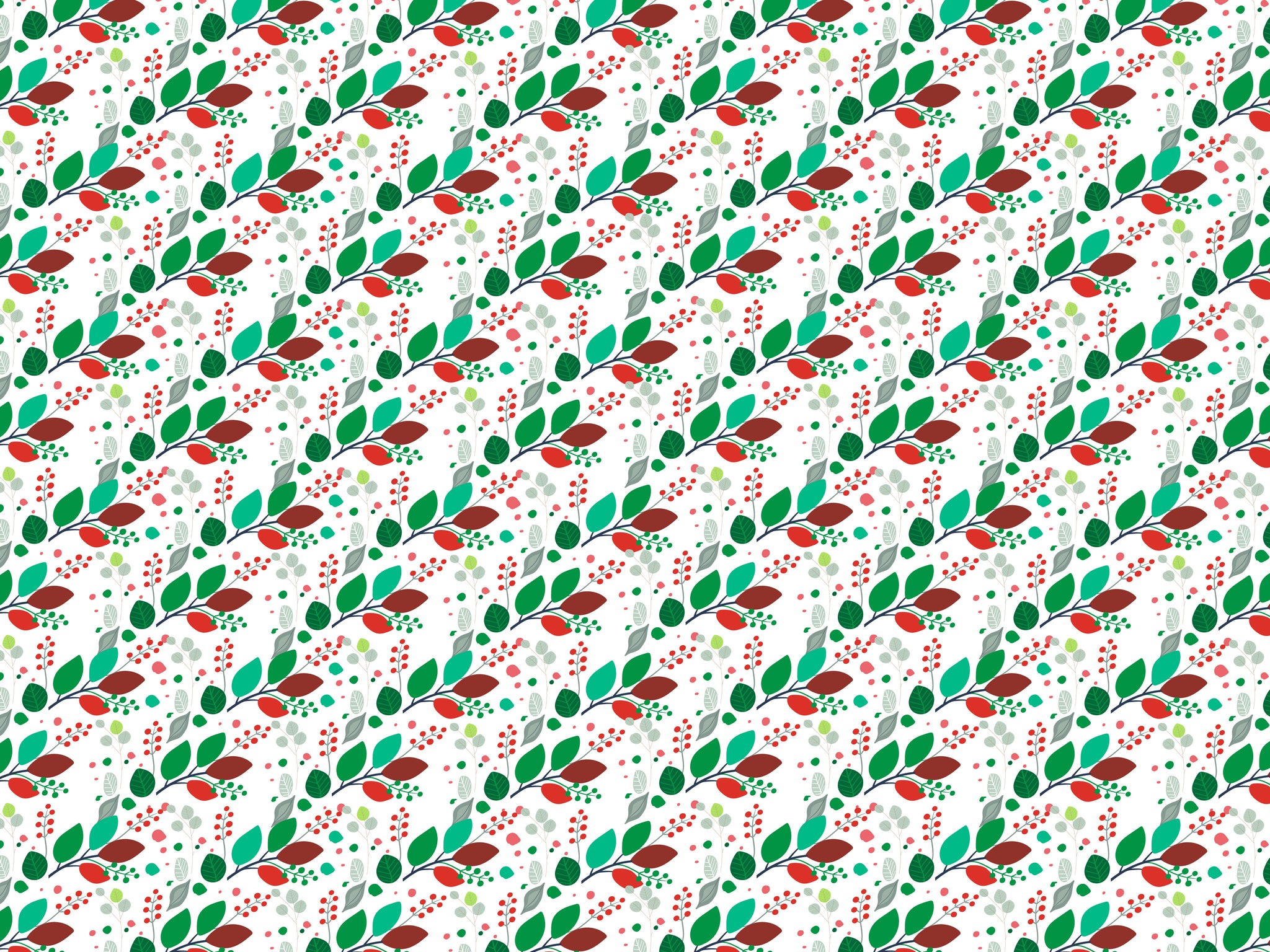 Christmas leaves water transfer paper - #417