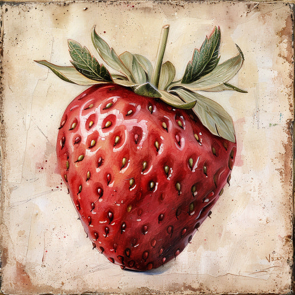 Vintage Strawberry water transfer papers