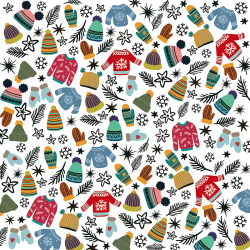 Winter Tile Patterns Polymer Clay Transfer Sheets, Waterless